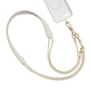 LoopGo Crossbody Leather Phone Lanyard - Glacier White