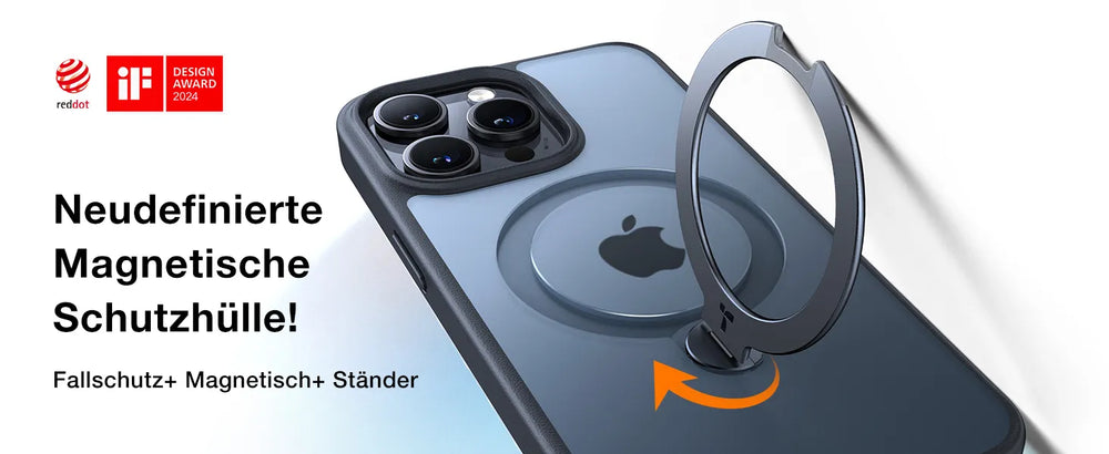 Torras magnetische Schutzhülle mit 360°-Ständer bietet Fallschutz und MagSafe