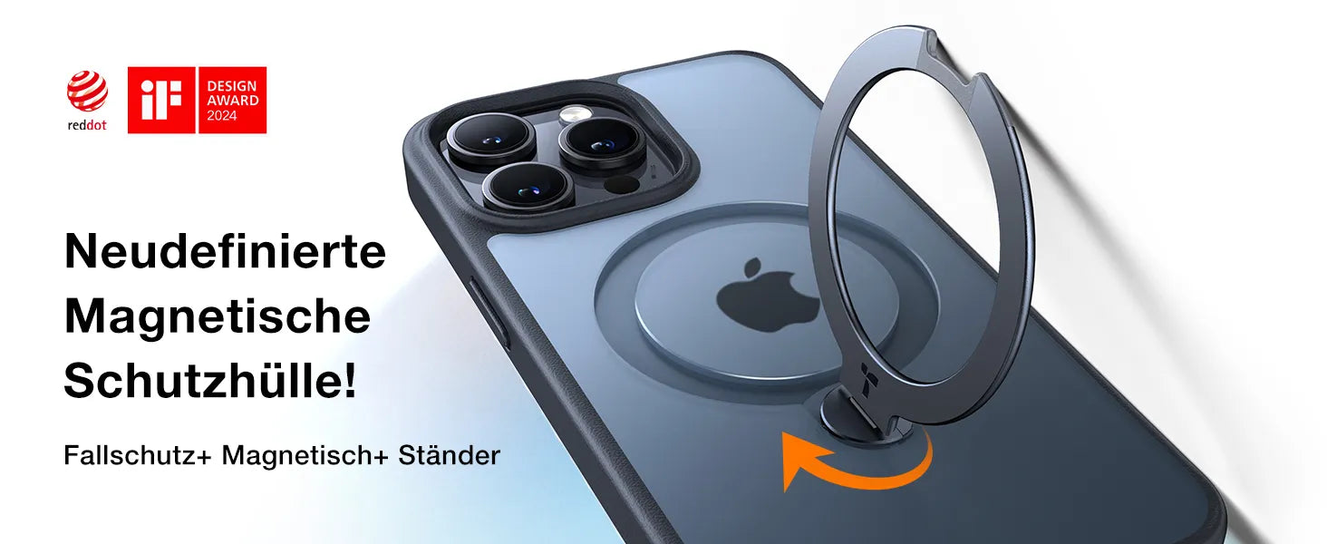 Torras magnetische Schutzhülle mit 360°-Ständer bietet Fallschutz und MagSafe