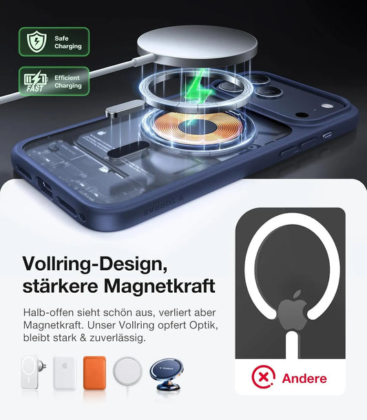 Torras Vollring-MagSafe-Hülle bietet stärkere Magnetkraft für sicheres schnelles Laden.