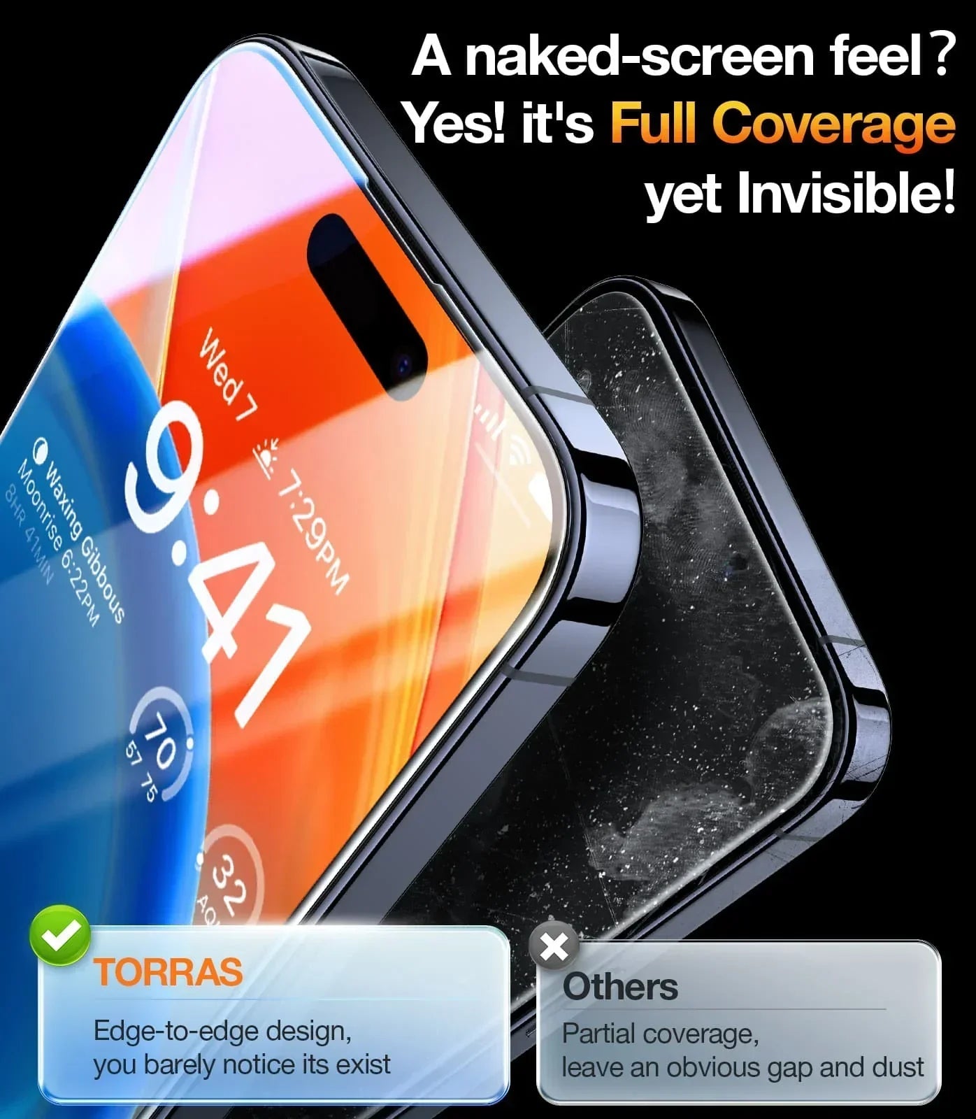 GlassGo Tempered Screen Protector (2 Pack) for iPhone 14 Series-TORRAS