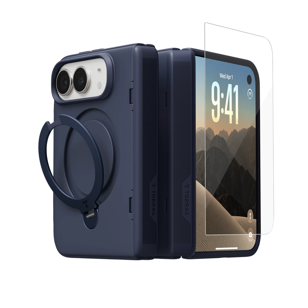 Ostand Q3 Spin for iPhone Duo– Includes 1 Tempered Glass Screen Protectors